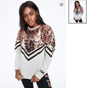 pink sequin sweatshirt